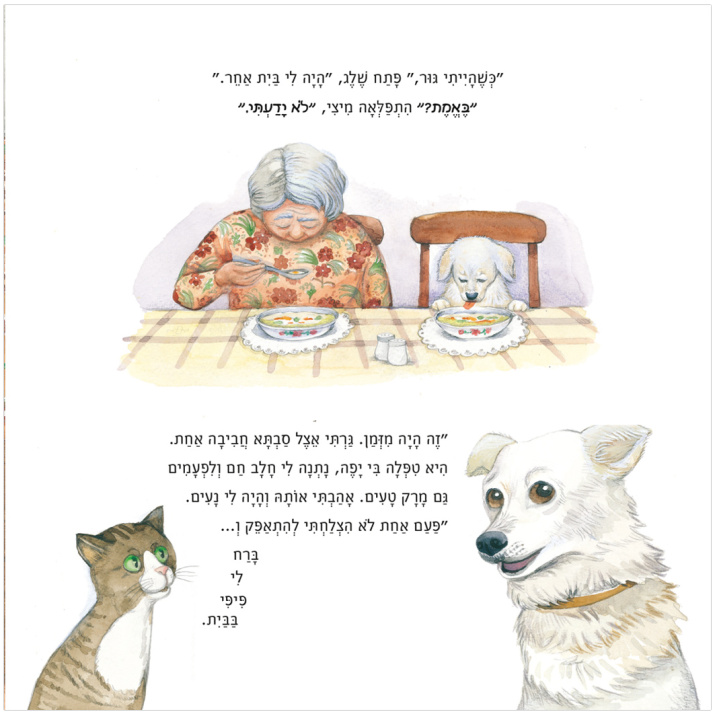 שלג הוא טופי ורד שלאוזר אידה קסניה טופז ספר על כלבים לילדים ספרי ילדים ספרים לילדי הגן כלב הלך לאיבוד סיפור על כלב לבן