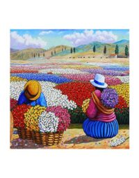 מספר וצבע – נשים בשדה פרחים