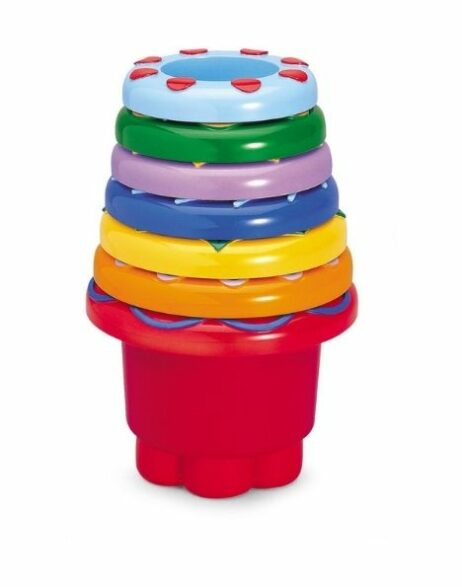 כוסות צבעוניות טולו ספרים משחקים תינוקות